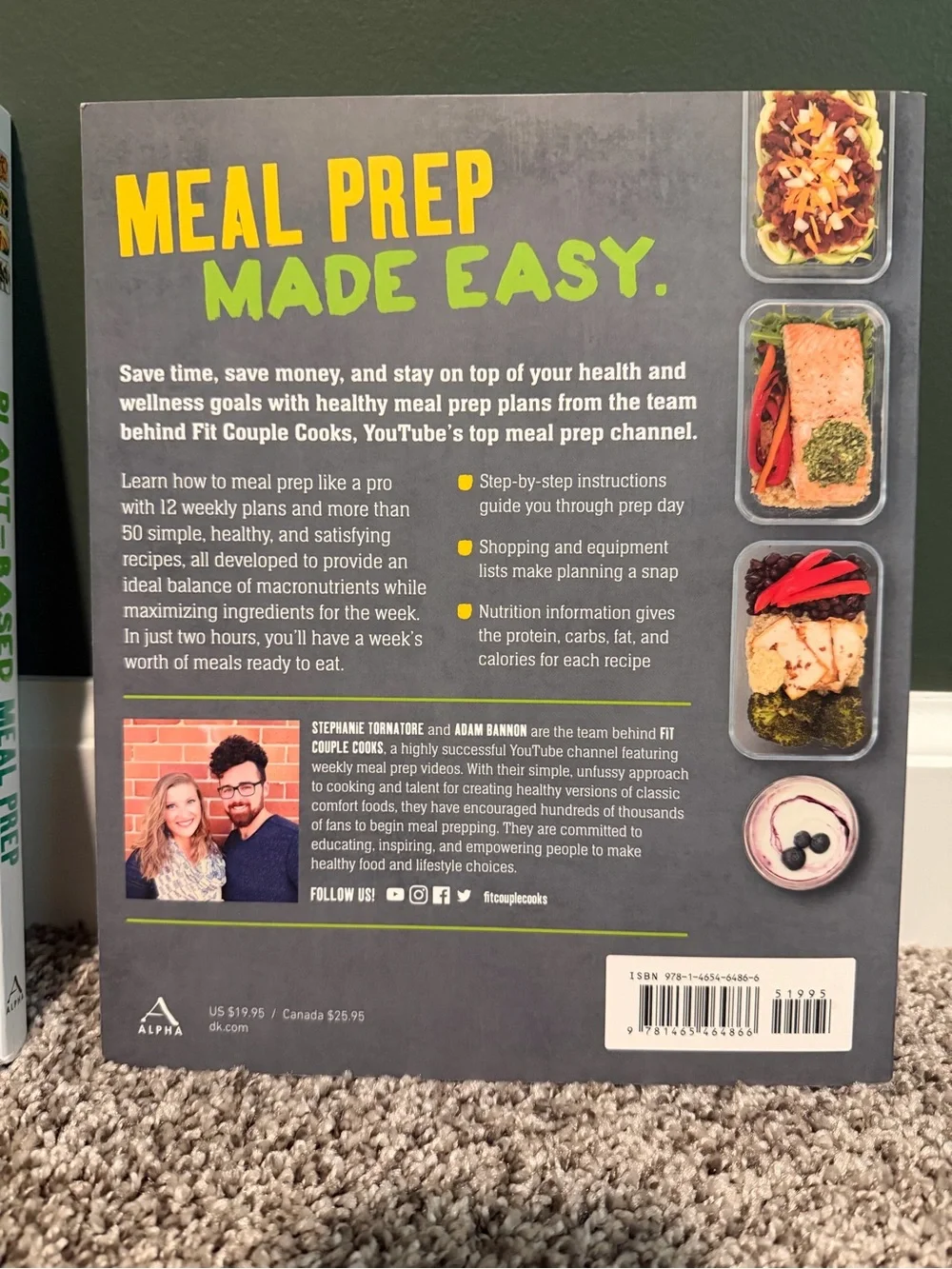 Healthy Meal Prep Cookbooks - Green & Yellow